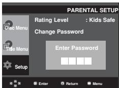 SAMSUNG DVD-P171 - Setting Up the Rating Level - 4