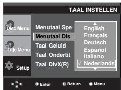 SAMSUNG DVD-P171 - De taal van het Disc Menu (diskmenu) instellen - 1