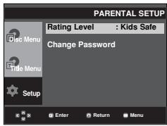 SAMSUNG DVD-P171 - Setting Up the Rating Level - 3