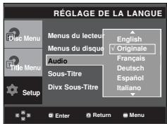 SAMSUNG DVD-P171 - Utilisation de la langue audio - 1