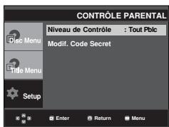 SAMSUNG DVD-P171 - Configuration du niveau d'évaluation - 3