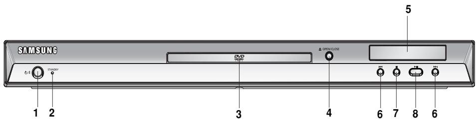 SAMSUNG DVD-P171 - Bedienelemente an der Vorderseite - 1