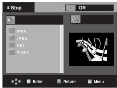 SAMSUNG DVD-P171 - Clips Menu for MP3/WMA/JPEG/MPEG4/CD Audio - 1