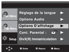 SAMSUNG DVD-P171 - Configuration des options d'affichage - 1