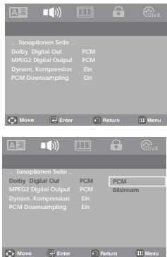 SAMSUNG DVD-P181 - Tonwiedergabeoptioneneinstellen - 1