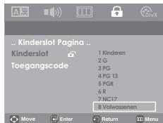 SAMSUNG DVD-P181 - Het classificationiveau instellen - 2