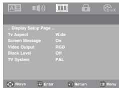 SAMSUNG DVD-P181 - Setting Up the Display Options - 1