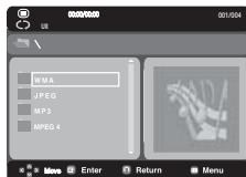 SAMSUNG DVD-P181 - Menu Clips voor MP3/WMA/JPEG/MPEG4/CD Audio - 1