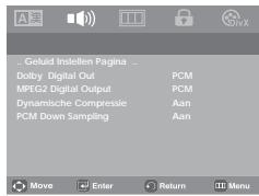 SAMSUNG DVD-P181 - De geluidopties instellen - 1