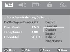 SAMSUNG DVD-P181 - Sprache für das Player-Menu wahlen - 1