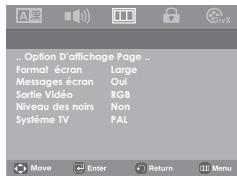 SAMSUNG DVD-P181 - Configuration des options d'affichage - 1