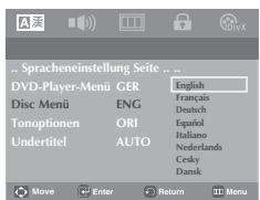 SAMSUNG DVD-P181 - Sprache für das Disc Menu (Disc-MENU) wahren - 1