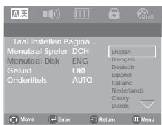 SAMSUNG DVD-P181 - De taal van het Disc Menu (diskmenu) instellen - 1
