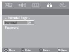 SAMSUNG DVD-P181 - Setting Up the Rating Level - 2