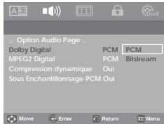 SAMSUNG DVD-P181 - Configuration des options audio - 2