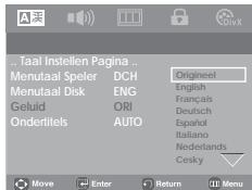 SAMSUNG DVD-P181 - Taalkeuze geluidsspoor - 1