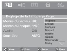 SAMSUNG DVD-P181 - Utilisation de la langue audio - 1
