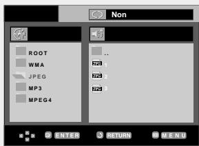 Non ROOT WMA JPEG MP3 MPEG4 ... F201 F202 F203 ENTER RETURN MENU
