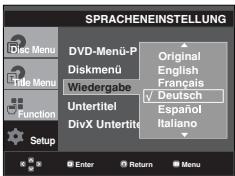 SAMSUNG DVD-P360 - Wiedergabesprache einstellen - 1