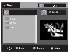 SAMSUNG DVD-P360 - Clips Menu for MP3/WMA/JPEG/MPEG4/CD Audio - 1