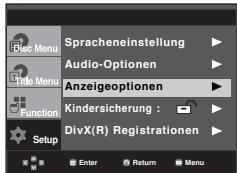 SAMSUNG DVD-P360 - Anzeigeoptionen einstellen - 1