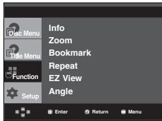 SAMSUNG DVD-P360 - Using the Function Menu (DVD/VCD) - 1