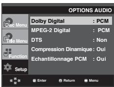SAMSUNG DVD-P360 - Configuration des options audio - 2