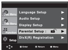 SAMSUNG DVD-P360 - Setting Up the Rating Level - 2