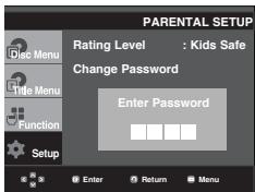 SAMSUNG DVD-P360 - Setting Up the Rating Level - 4