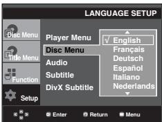 SAMSUNG DVD-P360 - Using the Disc Menu Language - 1