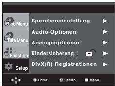 SAMSUNG DVD-P360K - Setup-MENU verwenden - 1