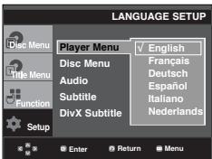 SAMSUNG DVD-P360K - Using the Player Menu Language - 1
