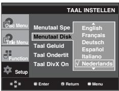 SAMSUNG DVD-P360K - De taal van het Disc Menu (diskmenu) instellen - 1