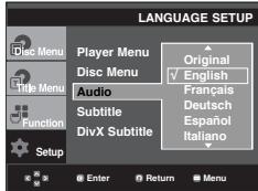 SAMSUNG DVD-P360K - Using the Audio Language - 1