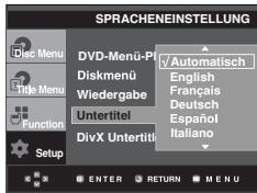 SAMSUNG DVD-P360K - Untertitel-Sprache wahlen - 1