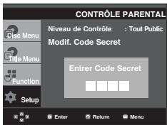 SAMSUNG DVD-P360K - Configuration du niveau d'évaluation - 4