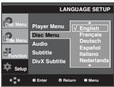SAMSUNG DVD-P360K - Using the Disc Menu Language - 1