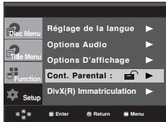 SAMSUNG DVD-P365 - Configuration du niveau d'évaluation - 2