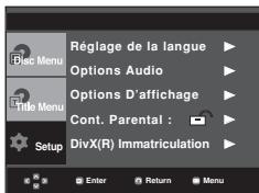 SAMSUNG DVD-P370 - Utilisation du menu de configuration - 1