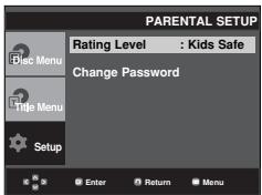 SAMSUNG DVD-P370 - Setting Up the Rating Level - 3