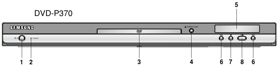 SAMSUNG DVD-P370 - Bedienelemente an der Vorderseite - 1