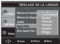 SAMSUNG DVD-P370 - Utilisation de la langue des sous-titres - 1