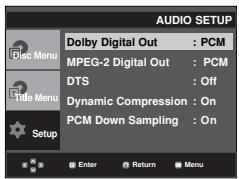SAMSUNG DVD-P370 - Setting Up the Audio Options - 2
