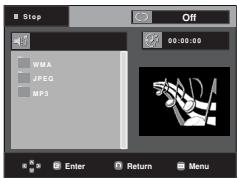 SAMSUNG DVD-P370 - Clips Menu for MP3/WMA/JPEG/MPEG4/CD Audio - 1