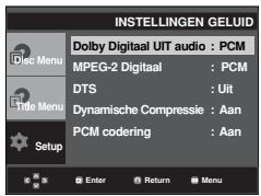 SAMSUNG DVD-P370 - De geluidopties instellen - 2
