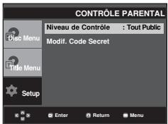 SAMSUNG DVD-P370 - Configuration du niveau d'évaluation - 3