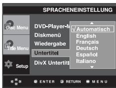 SAMSUNG DVD-P370 - Untertitel-Sprache wahlen - 1