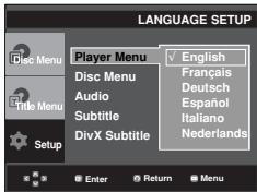 SAMSUNG DVD-P375 - Using the Player Menu Language - 1