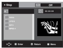 SAMSUNG DVD-P375 - Clips Menu for MP3/WMA/JPEG/MPEG4/CD Audio - 1