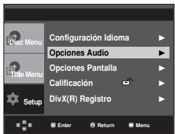 SAMSUNG DVD-P375 - Configuración de las options de audio - 1